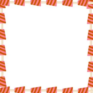 Ice cream frame on a stick for web design Stock Illustration