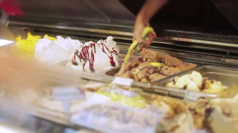 Ice-cream freezer Stock Footage 35404635