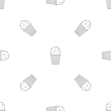 Ice cream glass pattern seamless vector Stock Illustration