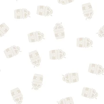 Ice cream glyph seamless pattern Stock Illustration