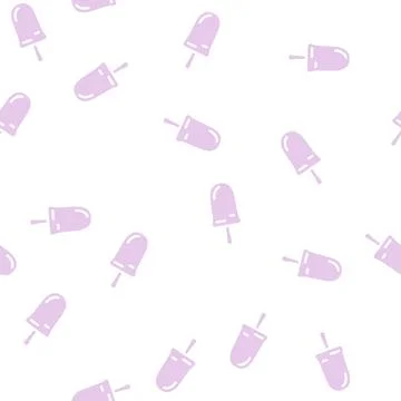 Ice cream glyph vector seamless pattern Illustrazione stock