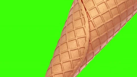 Ice Cream on a green background Stock Footage 73096363