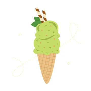 Ice cream. Hand drawn vector illustration Stock Illustration