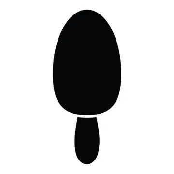 Ice cream icon black vector. Stock Illustration