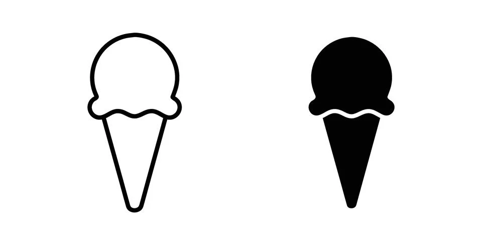 Ice cream icon bundle for website design projects Stock Illustration