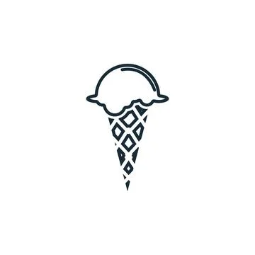 Ice Cream Icon Design Template Elements Stock Illustration