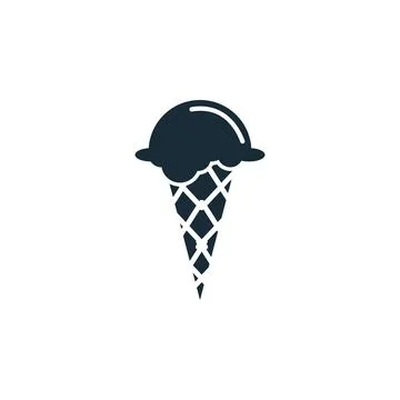 Ice Cream Icon Design Template Elements Stock Illustration