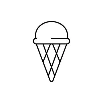 Ice cream icon element of fast food icon for mobile concept and web apps. Thi Illustrazione stock