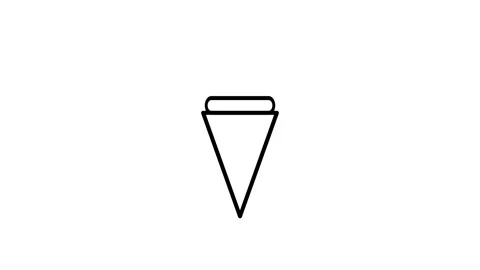 Ice cream icon featuring a scoop on top of a cone, representing a popular f.. Stock Footage 332913273