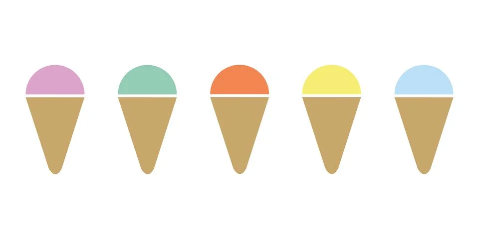 Ice cream icon flat design vector Illustrazione stock