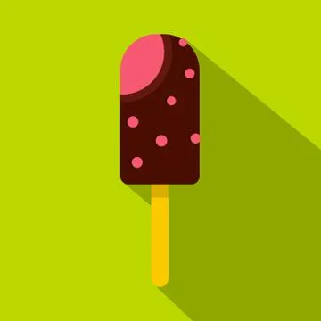Ice cream icon, flat style イラスト素材
