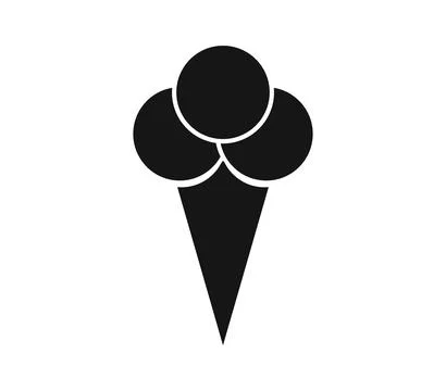Ice cream icon illustrated in vector on white background Stock Illustration