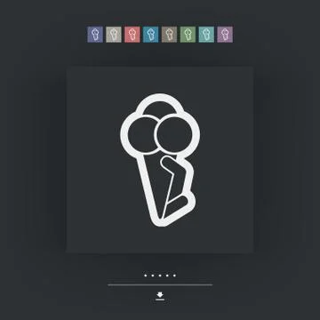 Ice cream icon Stock Illustration