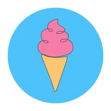 Ice cream icon logo vector. Stock Illustration