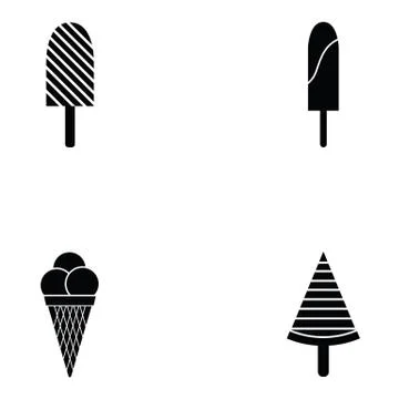 Ice cream icon set Stock Illustration