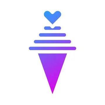 Ice cream icon solid purple style valentine illustration vector element and.. 스톡 일러스트
