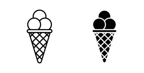 Ice cream icon symbol. Flat Vector illustration Stock Illustration
