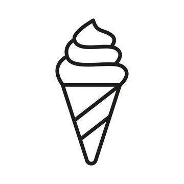 Ice cream icon vector basic design simple and modern Stock Illustration