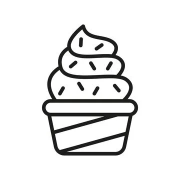 Ice cream icon vector basic design simple and modern Stock Illustration