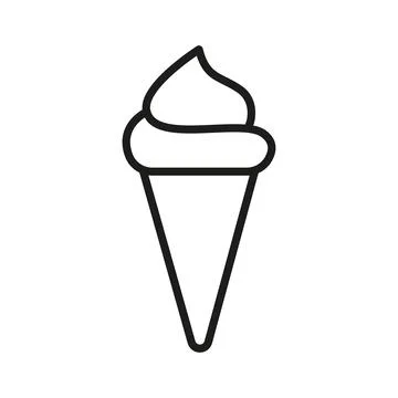 Ice cream icon vector basic design simple and modern Stock Illustration