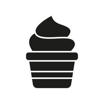 Ice cream icon vector basic design simple and modern Stock Illustration