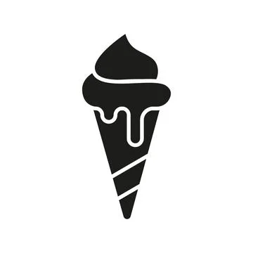 Ice cream icon vector basic design simple and modern Stock Illustration