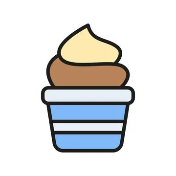 Ice cream icon vector basic design simple and modern Stock Illustration