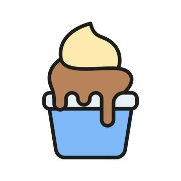 Ice cream icon vector basic design simple and modern 스톡 일러스트