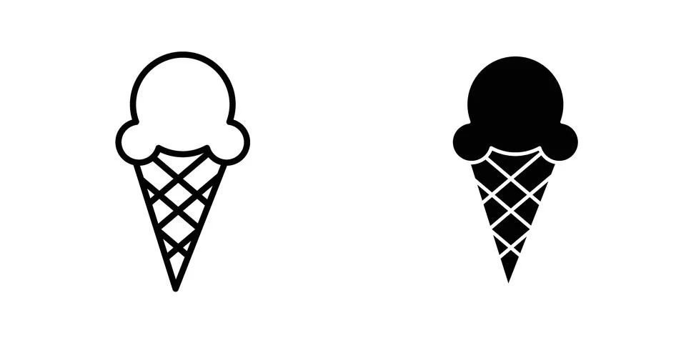 Ice cream icon vector design illustrations Stock Illustration