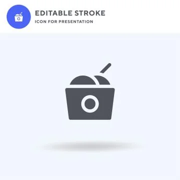 Ice Cream icon vector, filled flat sign, solid pictogram isolated on white, l 스톡 일러스트