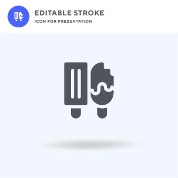Ice Cream icon vector, filled flat sign, solid pictogram isolated on white, l Stock Illustration