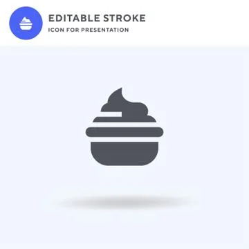 Ice Cream icon vector, filled flat sign, solid pictogram isolated on white, l Stock Illustration