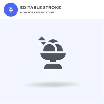 Ice Cream icon vector, filled flat sign, solid pictogram isolated on white, l Stockillustratie