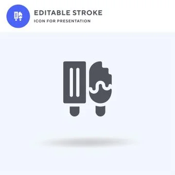 Ice Cream icon vector, filled flat sign, solid pictogram isolated on white, l 스톡 일러스트