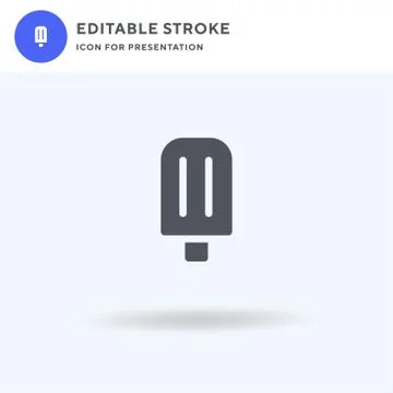 Ice Cream icon vector, filled flat sign, solid pictogram isolated on white, l Stock Illustration