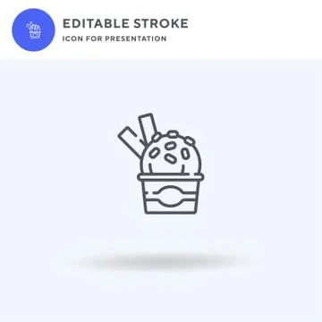 Ice Cream icon vector, filled flat sign, solid pictogram isolated on white, l Stock Illustration