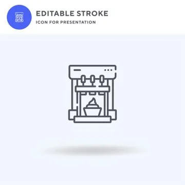 Ice Cream icon vector, filled flat sign, solid pictogram isolated on white, l Stock Illustration