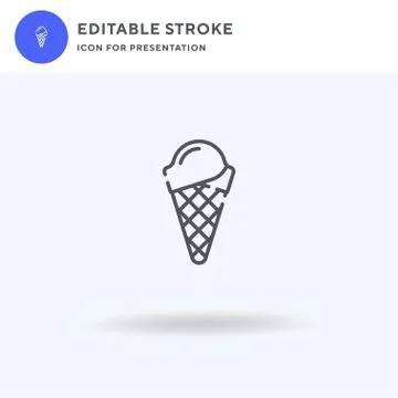 Ice Cream icon vector, filled flat sign, solid pictogram isolated on white, l Stock Illustration
