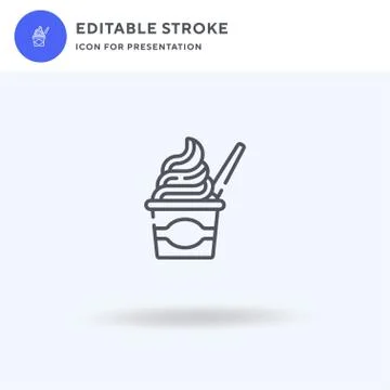 Ice Cream icon vector, filled flat sign, solid pictogram isolated on white, l Stock Illustration