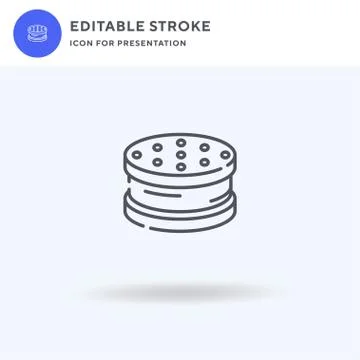 Ice Cream icon vector, filled flat sign, solid pictogram isolated on white, l Stock Illustration