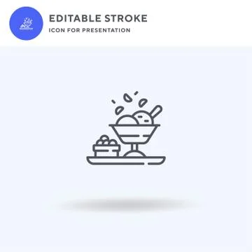 Ice Cream icon vector, filled flat sign, solid pictogram isolated on white, l Stock Illustration