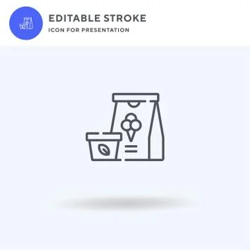 Ice Cream icon vector, filled flat sign, solid pictogram isolated on white, l Stock Illustration