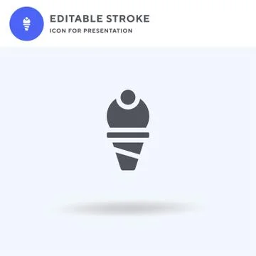 Ice Cream icon vector, filled flat sign, solid pictogram isolated on white, logo Stock Illustration