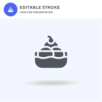 Ice Cream icon vector, filled flat sign, solid pictogram isolated on white, logo Stock Illustration