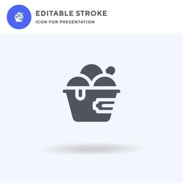 Ice Cream icon vector, filled flat sign, solid pictogram isolated on white, logo 스톡 일러스트