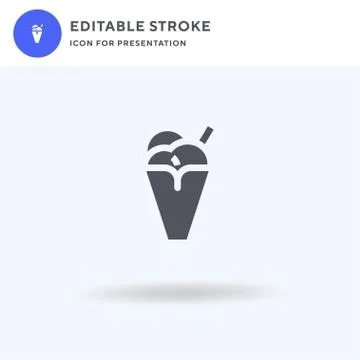 Ice Cream icon vector, filled flat sign, solid pictogram isolated on white, logo 스톡 일러스트