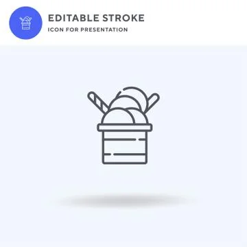Ice Cream icon vector, filled flat sign, solid pictogram isolated on white, logo 스톡 일러스트