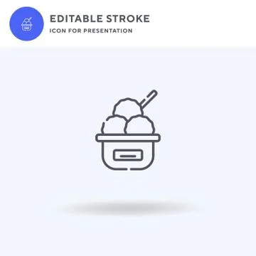 Ice Cream icon vector, filled flat sign, solid pictogram isolated on white, logo 스톡 일러스트