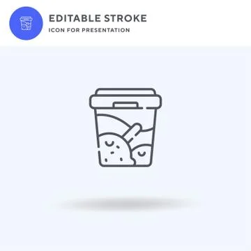 Ice Cream icon vector, filled flat sign, solid pictogram isolated on white, logo Stock Illustration
