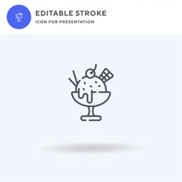 Ice Cream icon vector, filled flat sign, solid pictogram isolated on white, logo 스톡 일러스트
